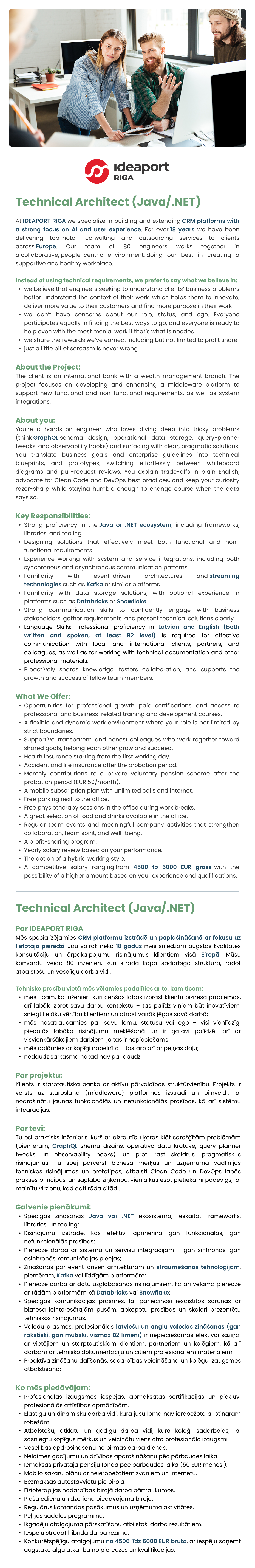 Technical Architect (Java / .NET)