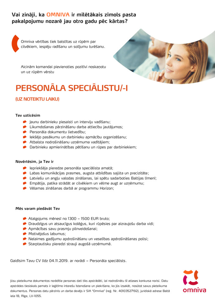 - SPECIĀLISTS/-E (UZ NOTEIKTU LAIKU), Rīga, Rīgas rajons, SIA | CV-Online