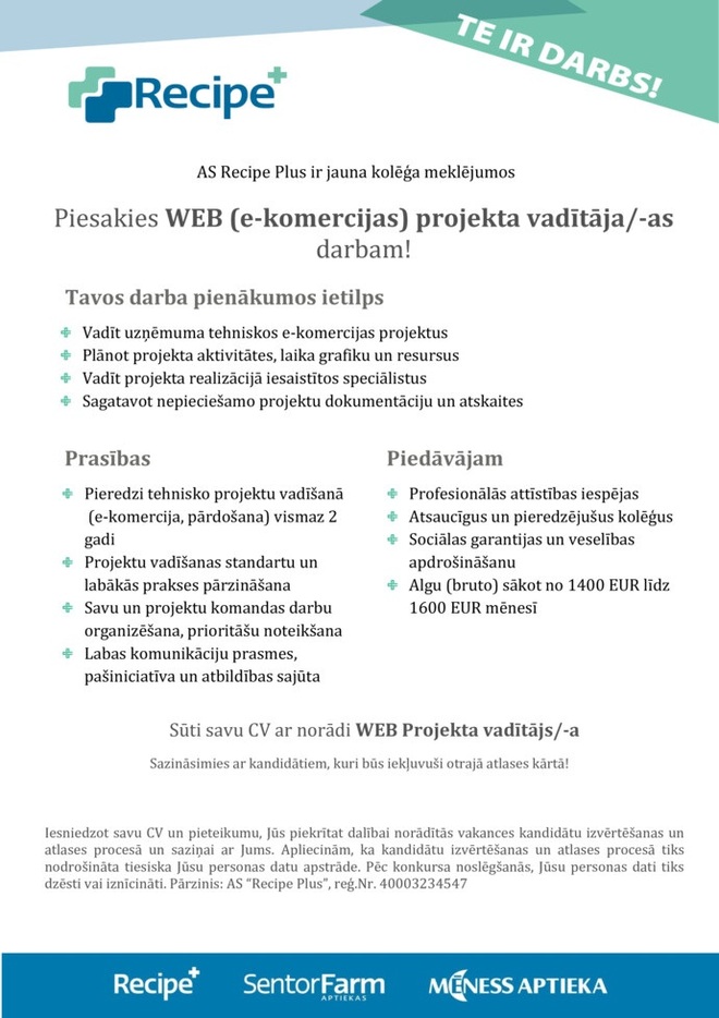 Projekta izpilddirektors ar iespēju)