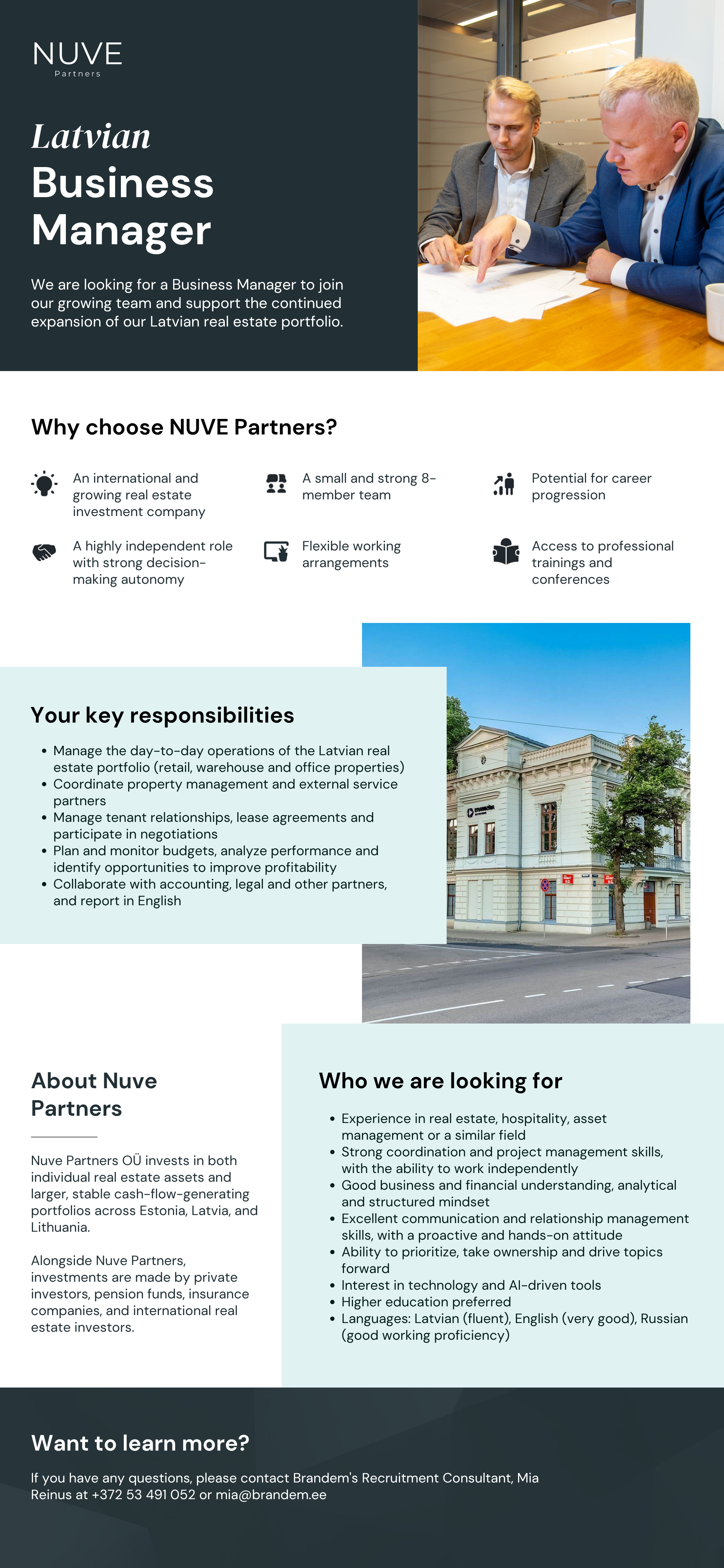 Vakance - Business Manager - Nuve Partners OÜ is waiting for you ...